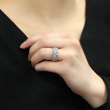 Laden Sie das Bild in den Galerie-Viewer, Cross Design Wedding Rings for Women Luxury Paved Dazzling Cubic Zirconia Jewelry