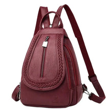 Carica l&#39;immagine nel visualizzatore di Gallery, Fashion Women Soft Leather Backpacks Female School Book Bags Large Shopping Travel Knapsack Femme New Casual Rucksack