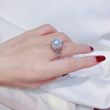 Charger l&#39;image dans la galerie, Prong Setting Simulated Pearl Finger Rings for Women Luxury Wedding Jewelry hr50 - www.eufashionbags.com