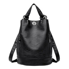 Charger l&#39;image dans la galerie, High Quality Soft Leather Bagpack Women Fashion Anti-theft Backpack New Casual Shoulder Bag Large School Bag