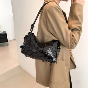 Sequin Crossbody Bags for Women Luxury Designer Fashion Party Handbags Trend Cluth Underarm Shoulder Bags