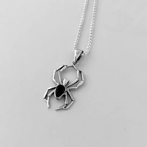 Silver Color Spider Animal Pendant Necklace for Girls Chain Necklace Accessories t102