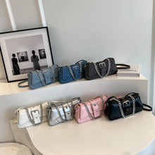 Carica l&#39;immagine nel visualizzatore di Gallery, Fashion Small PU Leather Underarm Shoulder Bags for Women Female Crossbody Bag Lady Chain Handbags