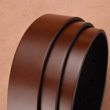 Cargar imagen en el visor de la galería, Man Brown Leather Belt High Quality Dress Belt For Men New Fashion Causal Waistband Alloy Buckle