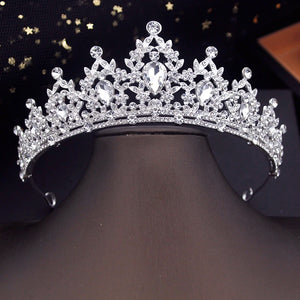 Princess Crown and Jewelry Sets Small Tiaras Headdress Prom Birthday Girls Wedding Dress Costume Jewelry Bridal Set Accessories