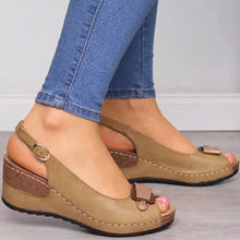 Cargar imagen en el visor de la galería, Women Pointed Toe Wedge Heels Sandals Summer Shoes Women Heeled Sandals