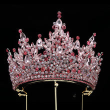 Carica l&#39;immagine nel visualizzatore di Gallery, New Wedding Hair Accessories Beauty Pageant Headpiece Colorful CRYSTAL Handmade Bridal Tiara for Women