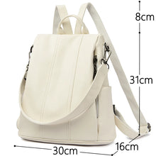 Laden Sie das Bild in den Galerie-Viewer, Anti theft Backpack Purses High Quality Soft Leather Vintage Bag School Bags Travel Bagpack Bookbag Rucksack