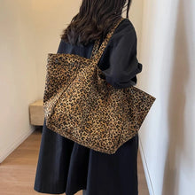 Load image into Gallery viewer, Oversized Leopard Prints Shoulder Bags For Women Deformable Canvas Large Shopping Totes All Season New Luxury Handbags