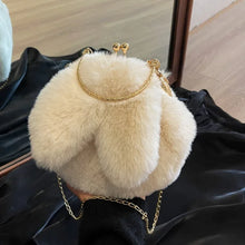 Load image into Gallery viewer, Luxury Fur Shoulder Bag Plush Purse Party Clutch Chain Crossbody Bag a99