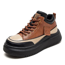 Cargar imagen en el visor de la galería, Genuine Leather Women&#39;s Flat Sneakers Autumn Platform Casual Shoes q145
