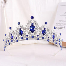 Charger l&#39;image dans la galerie, Trendy Crystal Rhinestone Tiaras Crown Wedding Hair Jewelry Bridal Queen Princess Pageant Diadem - www.eufashionbags.com