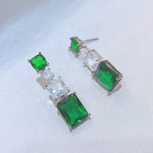 Carica l&#39;immagine nel visualizzatore di Gallery, Fashion 925 Silver Needle Statement Earrings Emerald Paraiba Tourmaline Stone Drop Earrings x32