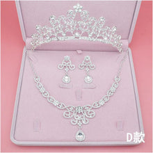 画像をギャラリービューアに読み込む, Fashion Crystal Wedding Jewelry Sets Women Tiara Crowns Necklace Earrings Set bj30 - www.eufashionbags.com