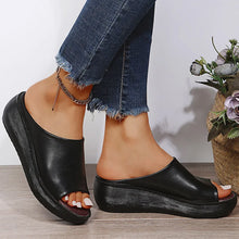 Carica l&#39;immagine nel visualizzatore di Gallery, Women Sandals Wedge Heels Platform Sandalias Mujer Soft Leather Summer Sandals h06