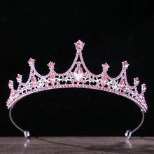 Load image into Gallery viewer, Baroque Retro Princess Queen Bridal Crown Women Crystal Tiara Headwear Jewelry a100
