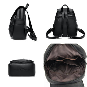 Large Fashion PU Leather Backpack Women Rucksack Knapsack Travel Backpack Shoulder School Bag a09