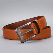 画像をギャラリービューアに読み込む, Luxury Designer Men PU Leather Brown Belts Pin Buckle Waist Strap Belt