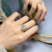 Cargar imagen en el visor de la galería, 925 Silver 9*13mm White G High Carbon Diamond Rings for Women Wedding Fine Jewelry Gifts x09