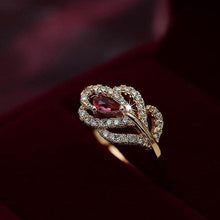 Load image into Gallery viewer, Red Pear Cubic Zircon Rings for Women hr205 - www.eufashionbags.com