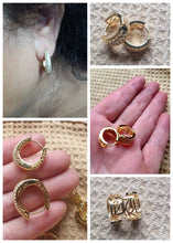 Load image into Gallery viewer, Luxury Paved CZ Hoop Earrings for Women Gold Color Hollow Out Ear Accessories