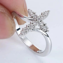Charger l&#39;image dans la galerie, Fashion Cubic Zirconia Cross Rings Fashion edding Band Accessories for Women x27