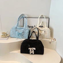 Cargar imagen en el visor de la galería, Sweet Bow Design Canvas Shoulder Bag for Women 2024 Fashion Bag Handbags Shopping Travel Crossbody Bags