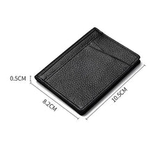 Load image into Gallery viewer, Genuine Leather Men&#39;s Wallet Soft Super Slim Wallet  Mini Credit Card Holders w53