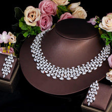 Load image into Gallery viewer, White Cubic Zirconia Chunky Party Wedding Necklace Jewelry Sets Costume Accessories cw06 - www.eufashionbags.com