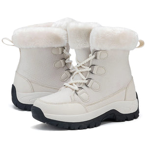 Couples Ankle Boots Warm Plush Platform Shoes for Women Snow Boots x60
