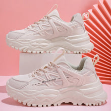Cargar imagen en el visor de la galería, Women Casual Mesh Breathable Platform Sneakers Men Lace-up White Sports Shoes
