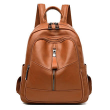 Charger l&#39;image dans la galerie, Large Women Backpack soft Leather School Bags For Girls Travel n07 - www.eufashionbags.com