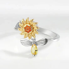 画像をギャラリービューアに読み込む, Sunflower and Bee Opening Rings for Women Accessories Daily Wear Party Chic Jewelry