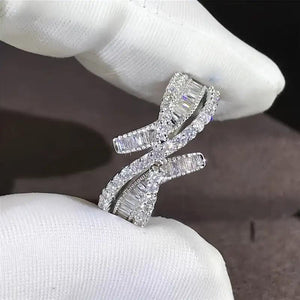 New Wedding Rings for Women Sparkling Crystal Cubic Zirconia Jewelry hr201 - www.eufashionbags.com