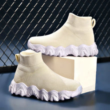 Cargar imagen en el visor de la galería, Women&#39;s Chunky Sneakers Breathable Yellow Fashion Women Shoes Platform Casual Woman Flats Loafers Socks Sneakers