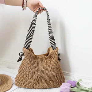 Fashion Summer Straw Crossbody Bag Women Beach Holiday Shopping Woven Shoulder Handbag Messenger Purses For Women Bags