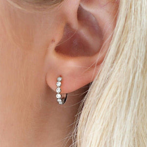 Trendy Versatile Zirconia Hoop Earrings hr166 - www.eufashionbags.com