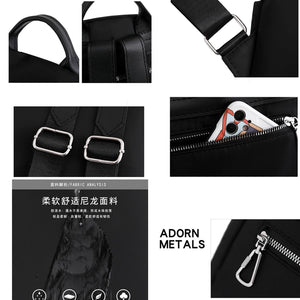 Fashion Women Backpack Soft Nylon Design Touch Multi-Function Travel Knapsack Purse a21