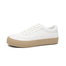 Cargar imagen en el visor de la galería, Leather Men White Shoes Sports Versatile Board Shoes Sneakers Lightweight Walking Shoes w12