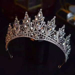 Baroque Luxury Sparkling Crystal Bridal Tiaras Cubic Zircon Crown Rhinestone Pageant Diadem Headpieces Wedding Hair Accessories