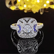 Laden Sie das Bild in den Galerie-Viewer, Fashion Silver Color Engagement Rings for Women Christmas Gift Jewelry  n19