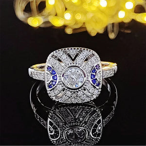 Fashion Silver Color Engagement Rings for Women Christmas Gift Jewelry  n19