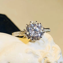 Cargar imagen en el visor de la galería, Eternity Wedding Rings for Women Inlaid Round Cubic Zirconia Aesthetic Engagement Proposal Rings