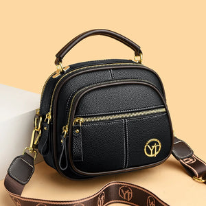 Multilayer Design Handbag Women Luxury Leather Shoulder Crossbody Bag  a137