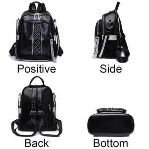 Luxury Women's Backpacks 2024 Fashion Element Design Backpack Multi Functional Large Travel Mochilas Sac A Dos