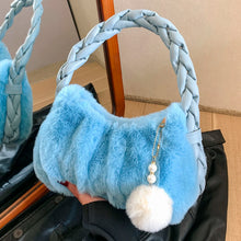 Charger l&#39;image dans la galerie, Autumn&amp;Winter Plush Handbag Fluffy Women Tote Hobo Bag Faux Fur Purse q58