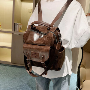 Fashion Female Backpacks High Quality Leather Bagpack for Women Large Capacity School Travel Bag Ladies Knapsack Shoulder Bag