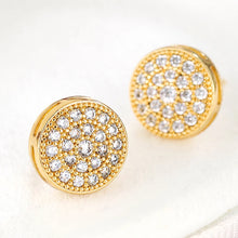 Carica l&#39;immagine nel visualizzatore di Gallery, Hot Round Earrings Micro-encrusted Zirconia Earings For Men and Women