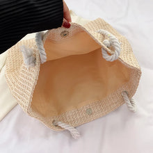 Load image into Gallery viewer, Summer Handmade Woven Women&#39;s Shoulder Bags Boho Straw Weaving Fashion Underarm Bag Large  Vacation Handbags