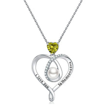 画像をギャラリービューアに読み込む, Heart Pendant Necklace with Olive Love CZ Temperament Imitation Pearl Necklace for Women Luxury Wedding Jewelry